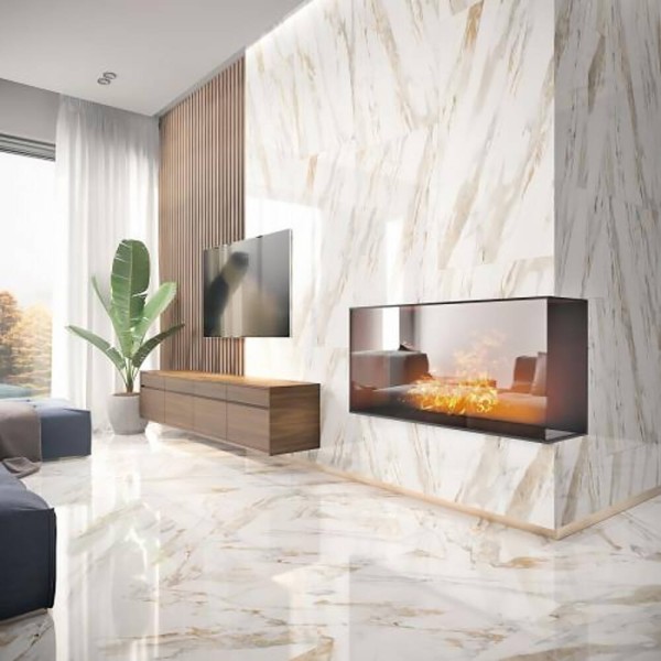 Керамограніт Інтеркерама Calacatta Gold 35 071/L Сірий 60x120 см