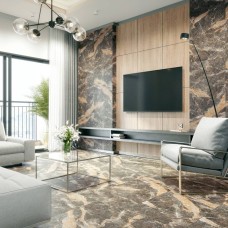 Керамограніт Інтеркерама Ardesia 34 032 Коричневий Темний 60x120 см