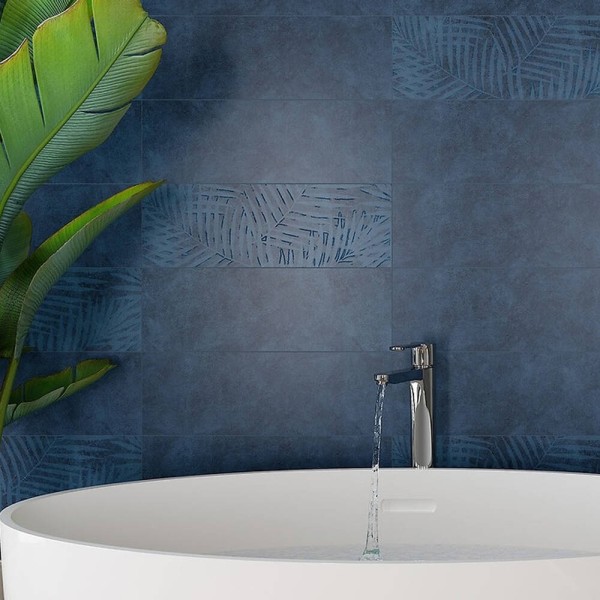 Плитка Opoczno Ua Dixie Deco Dark Blue Satin 20x60 см декор