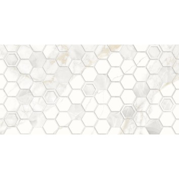 Плитка Golden Tile Sentimento Hexagon Білий Sn0151 30x60 см