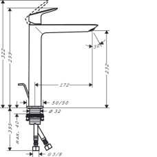 Змішувач для раковини Hansgrohe Logis 71257000 хром