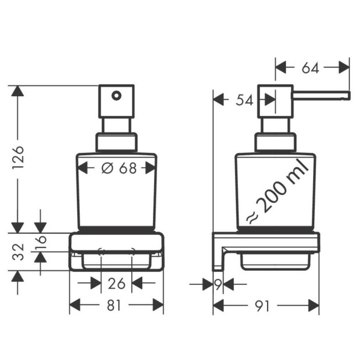 Дозатор для рідкого мила Hansgrohe AddStoris 41745000 хром