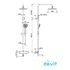 Душова система Devit Frida 50502203 з термостатом