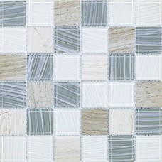 Мозаїка Mozaico De Lux S-Mos BMM0061-017A-4 Mix Stone+Glass Mosaic 30x30 см