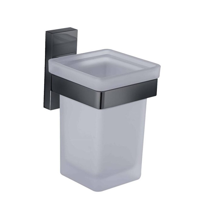 Склянка Devit Linea 2710144B з тримачем чорний матовий