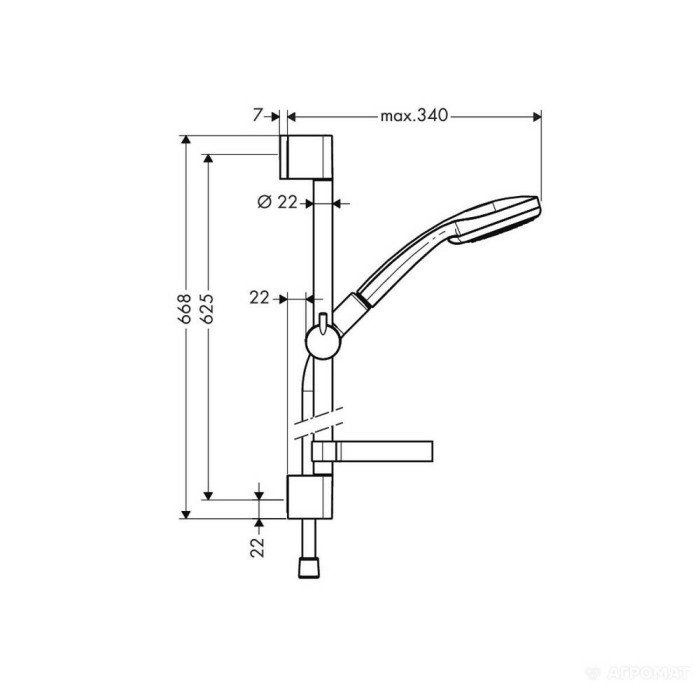 Душовий набір Hansgrohe Croma 27772000
