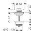 Донний клапан для раковини Hansgrohe 50100000 click/clack