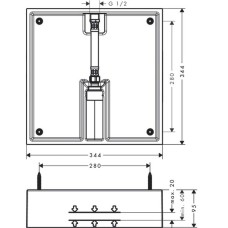 Прихована частина для верхнього душу 400х400 мм Hansgrohe Raindance 26254180
