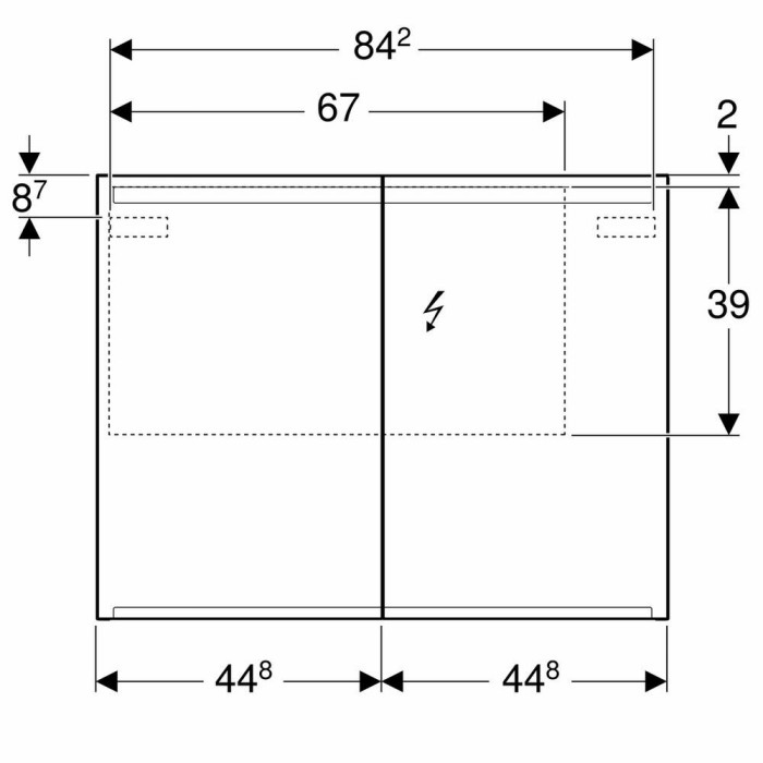 Дзеркальна шафа Geberit Option 500.583.00.1 90 см з підсвічуванням