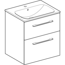 Тумба з раковиною Geberit Selnova Square 501.236.00.1 підвісна 60 см білий
