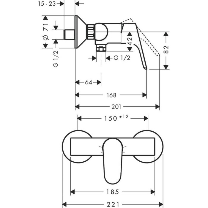 Змішувач для душу Hansgrohe Focus E2 31960000