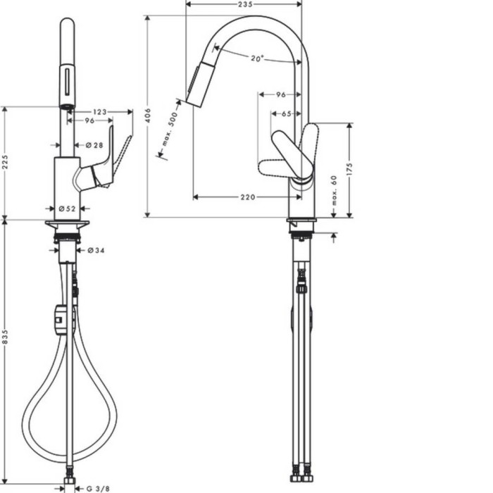 Змішувач для кухні Hansgrohe Focus 31815000