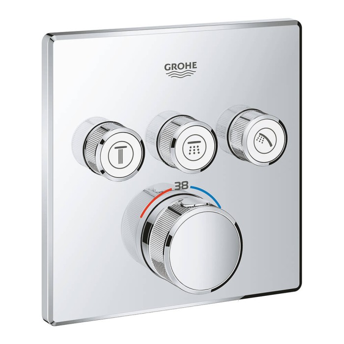 Змішувач прихованого монтажу Grohe Grohtherm SmartControl 29126000 з термостатом (зовнішня частина)
