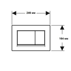 Клавіша змиву Geberit Sigma20 square 115.883.KH.1 хром