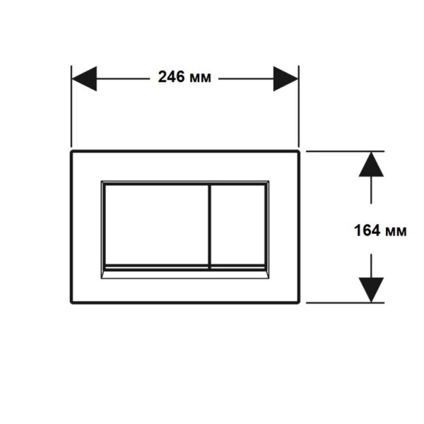 Клавіша змиву Geberit Sigma20 square 115.883.KH.1 хром