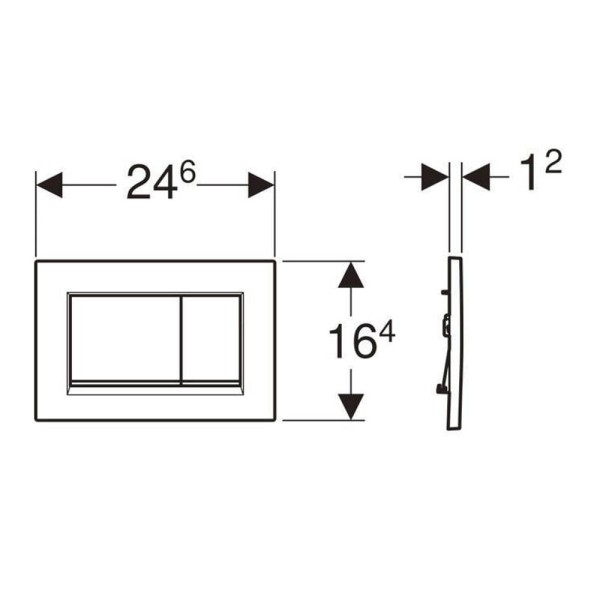 Клавіша змиву Geberit Sigma20 square 115.883.KJ.1 білий/хром глянцевий