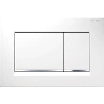 Клавіша змиву Geberit Sigma20 square 115.883.KJ.1 білий/хром глянцевий