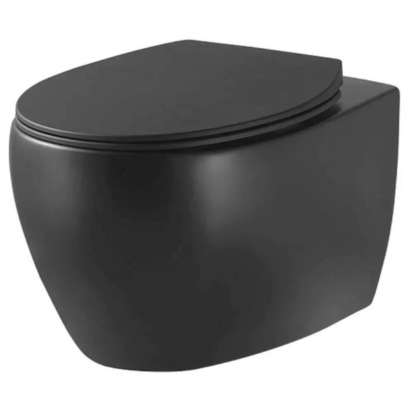 Унітаз підвісний Devit Acqua 3020155B безобідковий з сидінням slim, soft-close, quickfix