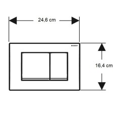 Клавіша змиву Geberit Delta20 square 115.137.11.1 альпійський білий