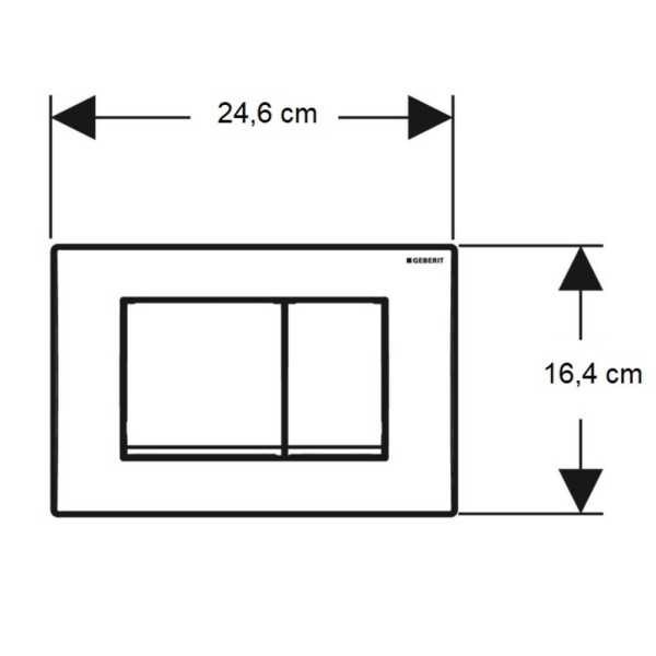 Клавіша змиву Geberit Delta20 square 115.137.11.1 альпійський білий