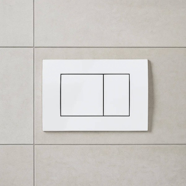 Клавіша змиву Geberit Delta20 square 115.137.11.1 альпійський білий