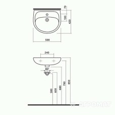 Раковина Kolo Solo 7115100U 50 см