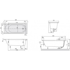 Ванна акрилова Villeroy&Boch O. Novo/Cassandra uBA170CAS2V-01 170x75 см