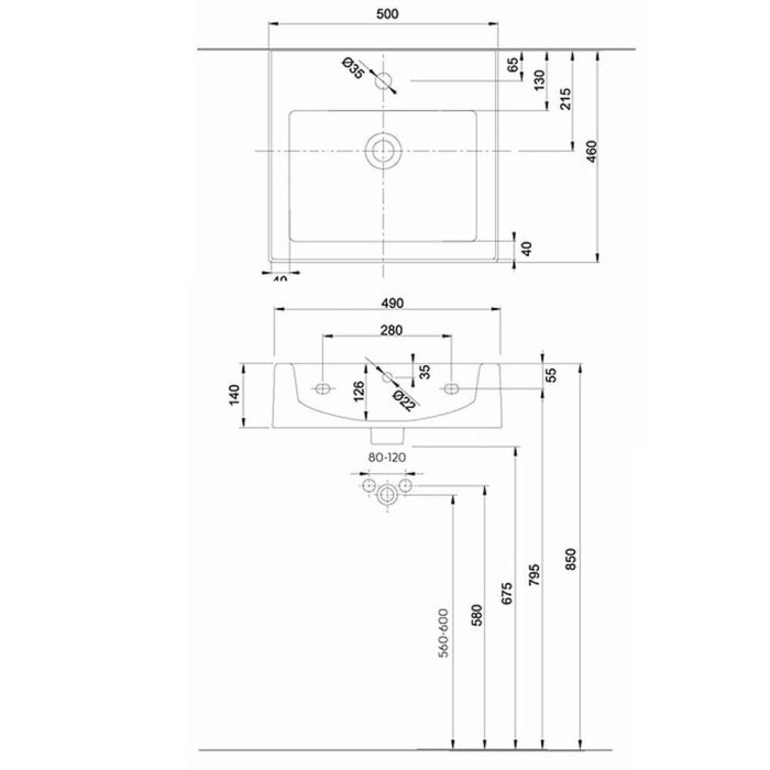 Раковина Kolo Twins L51150 50 см Раковина Kolo Twins L51150 50 см