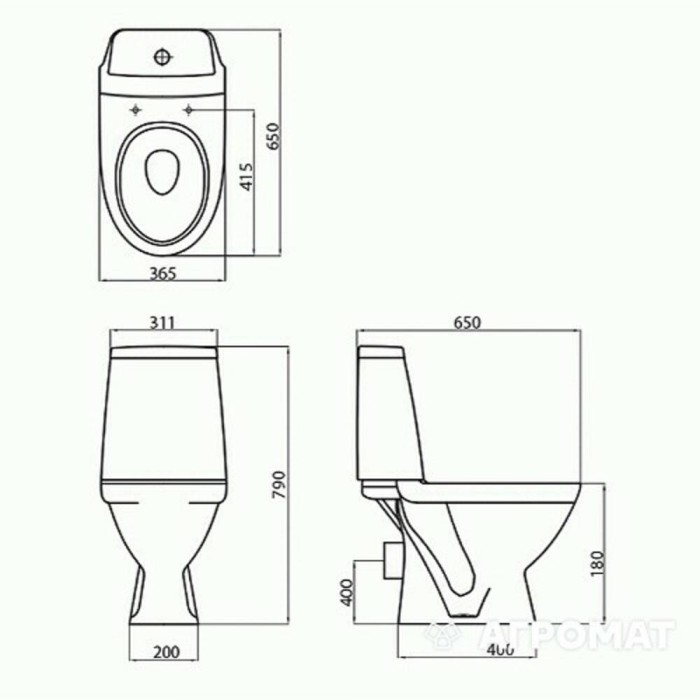 Унітаз-компакт Kolo Modo L39000 із сидінням з дюропласту Soft close