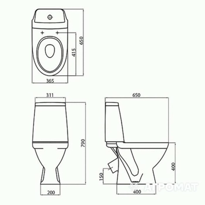 Унітаз-компакт Kolo Modo L39003 із сидінням з дюропласту Soft close