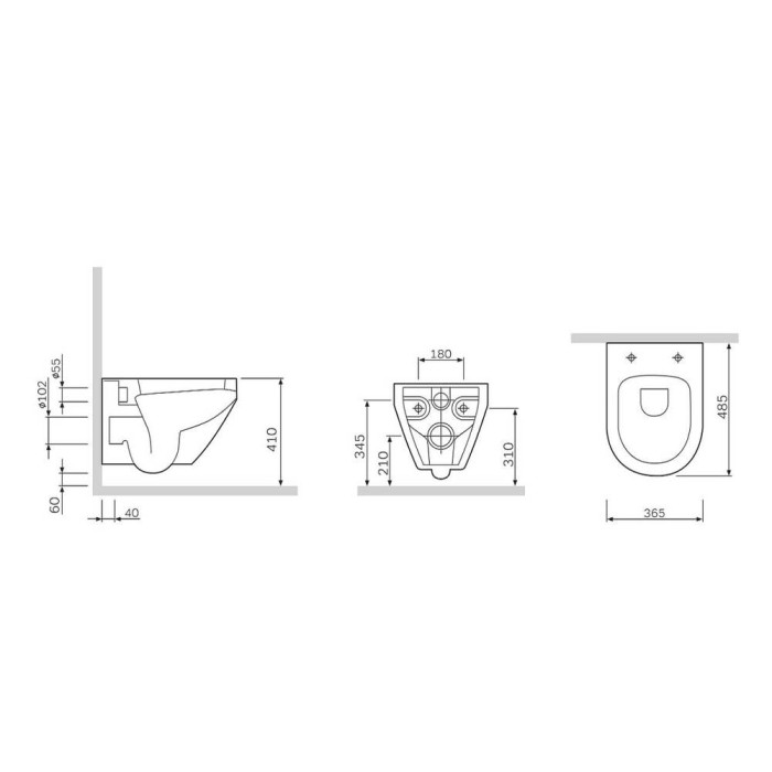 Унітаз підвісний Am.Pm Spirit C701700WH FlashClean безобідковий