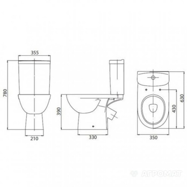 Унітаз-компакт Kolo Freja L79046000 Premium із сидінням з дюропласту Soft-close