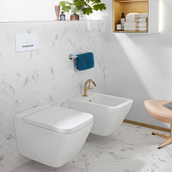 Біде підвісне Villeroy&Boch Finion 446500R1 з покриттям CeramicPlus