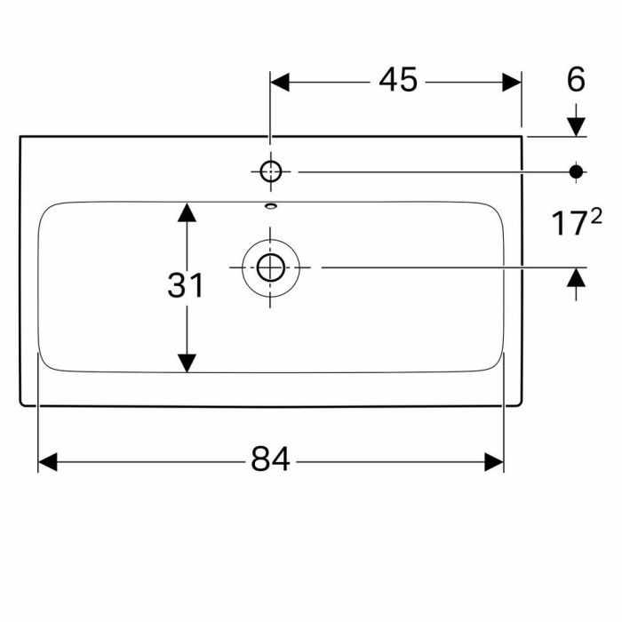 Раковина Geberit iCon 124090000 90 см