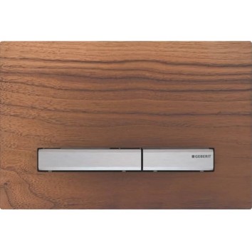 Клавіша змиву Geberit Sigma50 115.788.JX.2 чорний горіх/хром