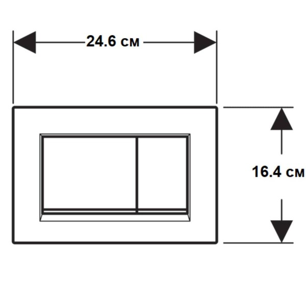 Клавіша змиву Geberit Sigma20 square 115.883.16.1 чорний