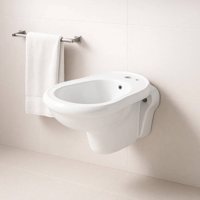 Біде підвісне Kerasan Retro 1026 01 з шумоізоляційною пластиною