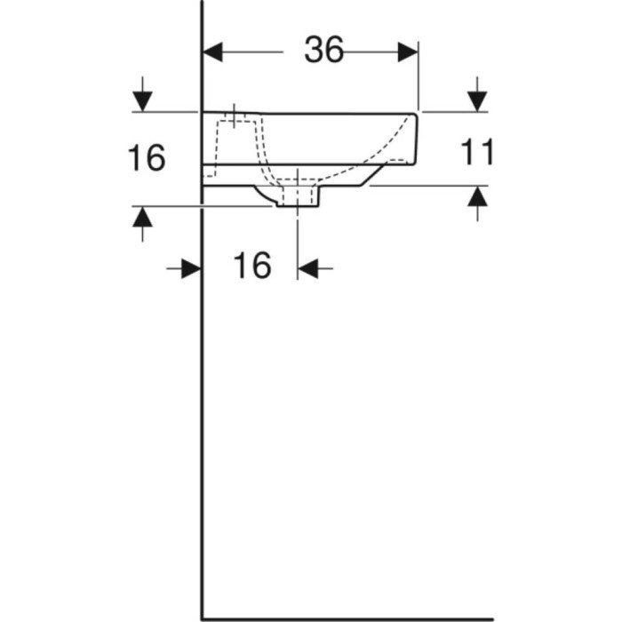 Раковина Geberit Smyle Square 500.222.01.1 45 см