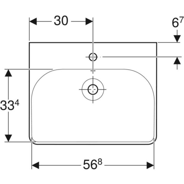 Раковина Geberit Smyle Square 500.229.01.1 60 см