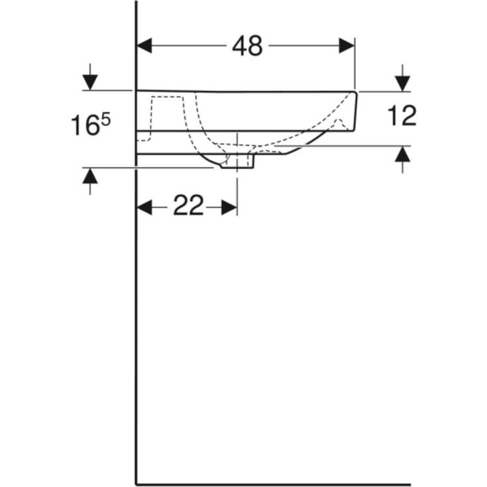 Раковина Geberit Smyle Square 500.229.01.1 60 см