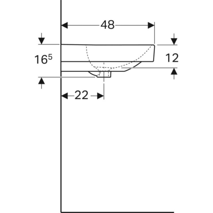 Раковина Geberit Smyle Square 500.253.01.1 120 см