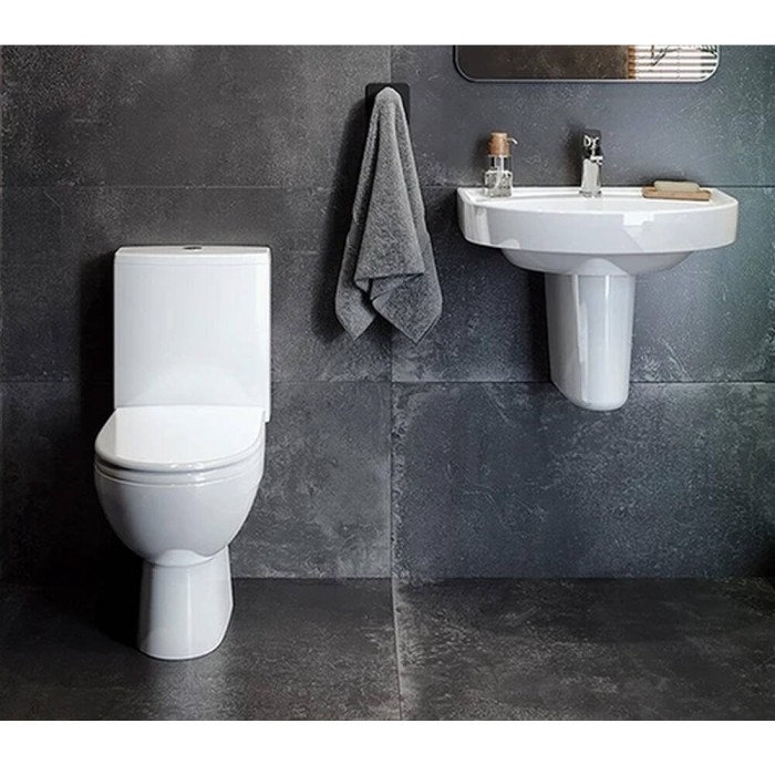 Унітаз-компакт Kolo Status 2395050UA із сидінням з дюропласту Soft close, Click2Clean