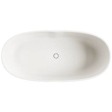 Ванна зі штучного каменю PAA VABELL/00 BELLA 170х80 см з інтегрованим сифоном, білий глянець