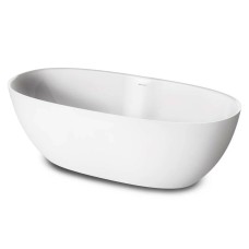 Ванна зі штучного каменю PAA VABELL/00 BELLA 170х80 см з інтегрованим сифоном, білий глянець