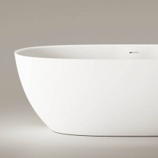 Ванна зі штучного каменю PAA VABELL/00 BELLA 170х80 см з інтегрованим сифоном, білий глянець