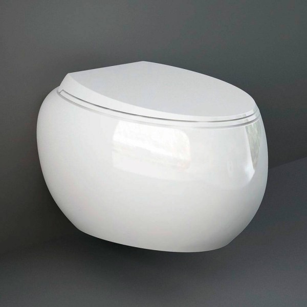 Унітаз підвісний RAK Ceramics Cloud CLOWC1446AWHA безобідковий з кришкою CLOSC3901WH Soft Close