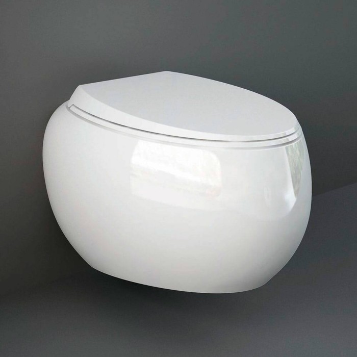 Унітаз підвісний RAK Ceramics Cloud CLOWC1446AWHA безобідковий з кришкою CLOSC3901WH Soft Close