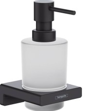 Дозатор для рідкого мила Hansgrohe AddStoris 41745670 з тримачем, чорний матовий