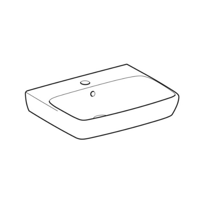Раковина Geberit Selnova Square 500.290.01.7 55см колір білий Раковина Geberit Selnova Square 500.290.01.7 55см колір білий