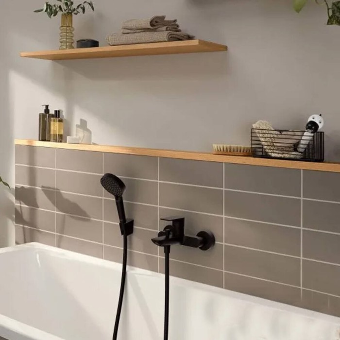 Змішувач для ванни Hansgrohe Rebris E 72450670 чорний матовий